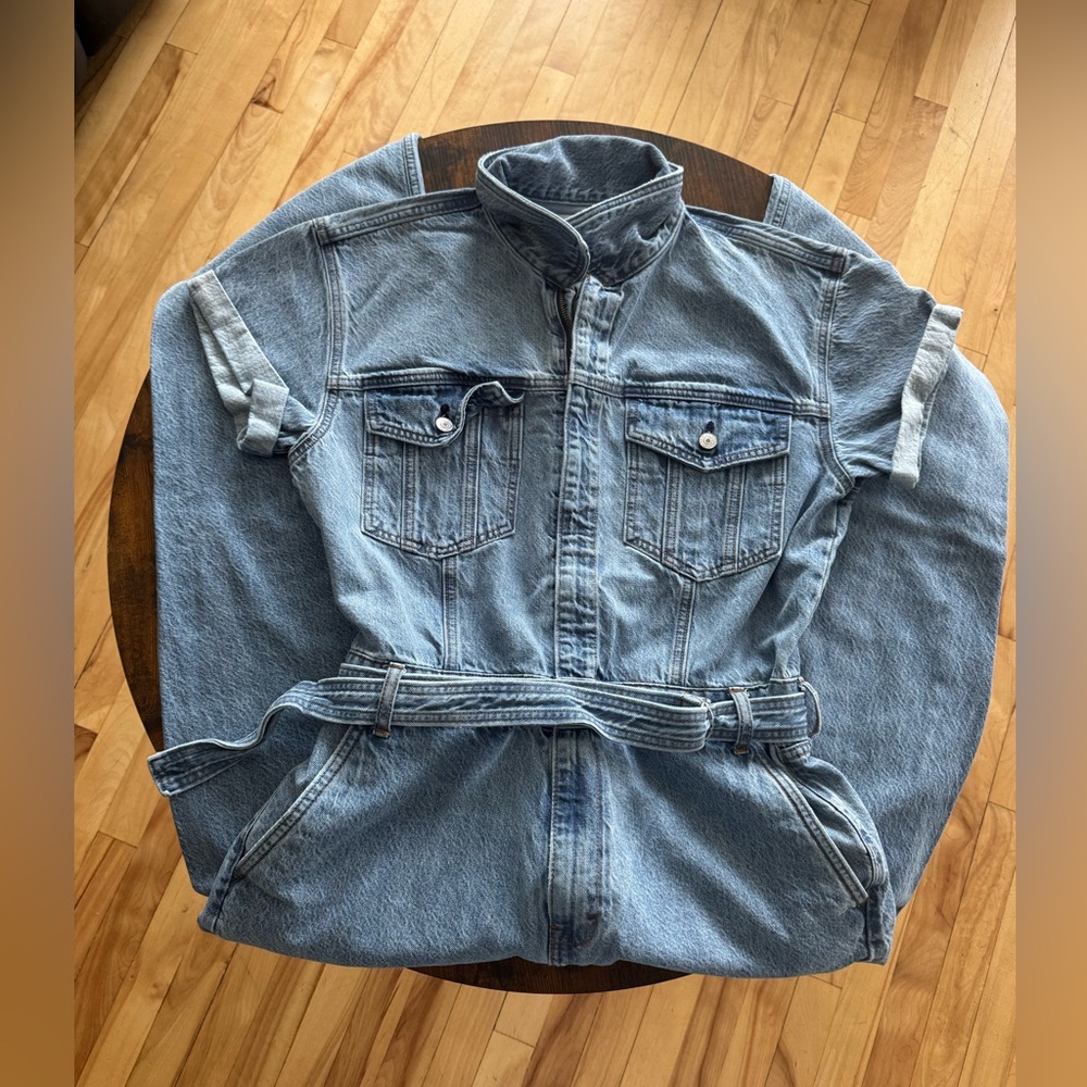 Abercrombie & Fitch Blue Denim Jumpsuit